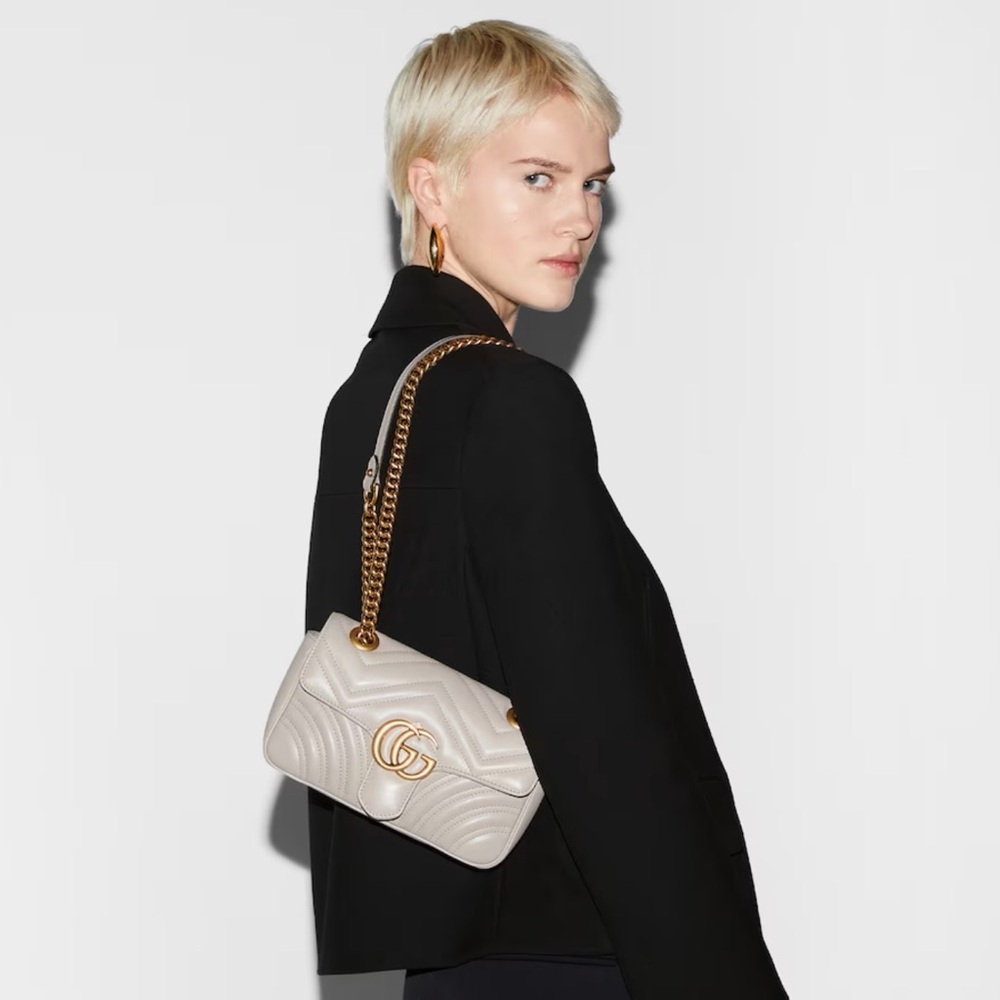 NEW Gucci Matelasse Small Marmont Shoulder Bag - Picture 7 of 14